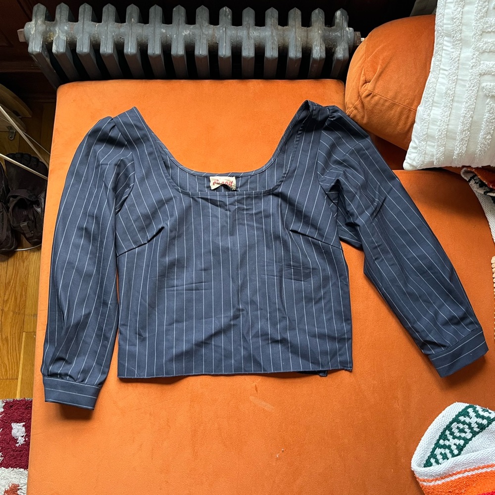 Miaou Demi Pinstripe Top